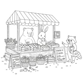 Desenhos de Cozy Friends para Imprimir e Colorir