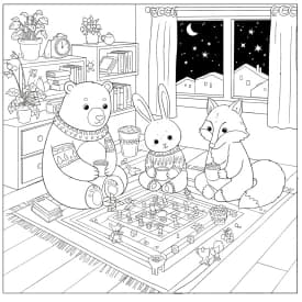 Desenhos de Cozy Friends para Imprimir e Colorir