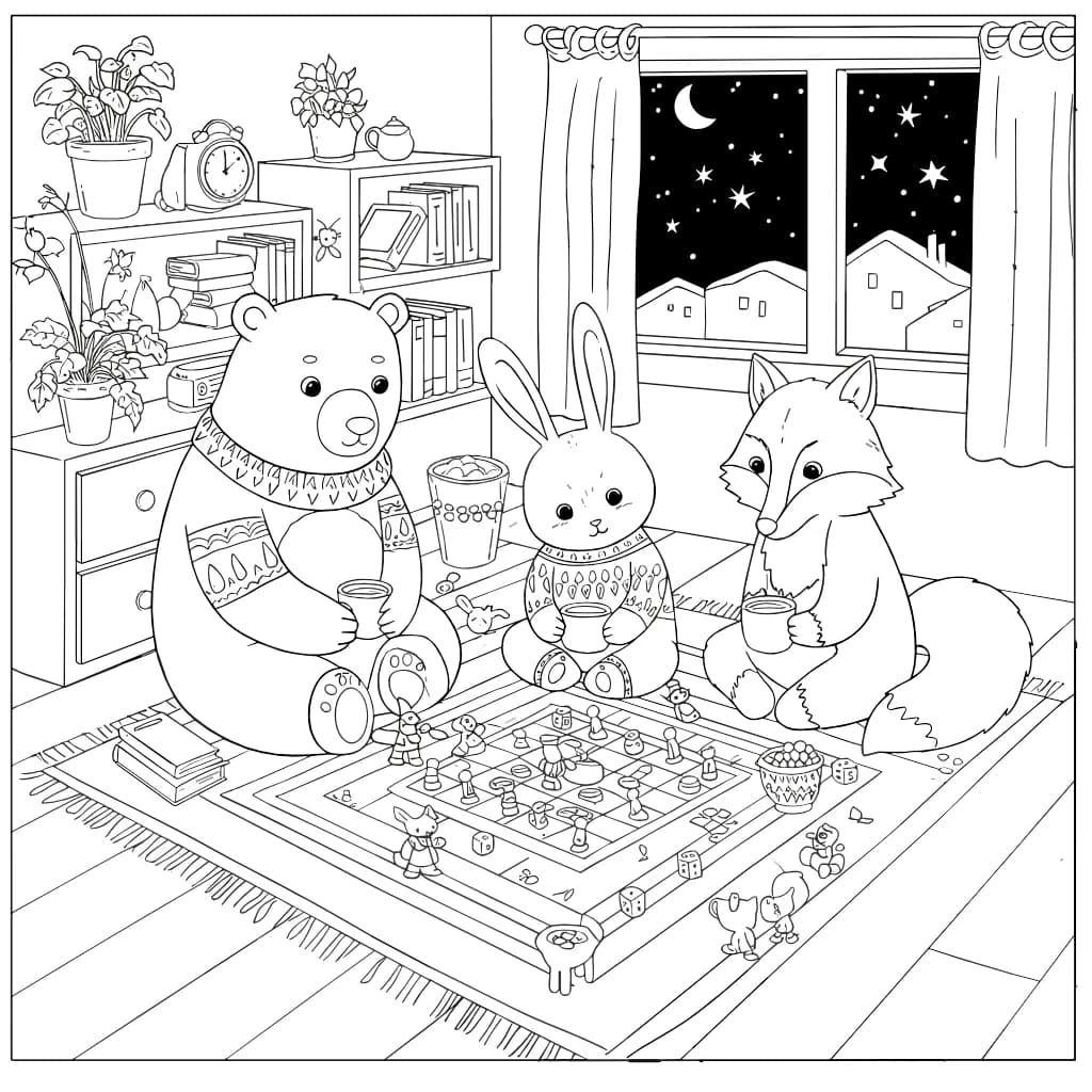 Desenhos de Cozy Friends para Imprimir e Colorir