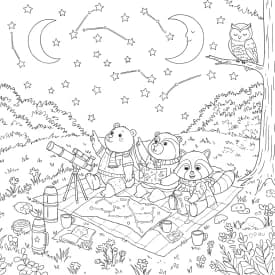 Desenhos de Cozy Friends para Imprimir e Colorir Desenhos de Cozy Friends para Imprimir e Colorir