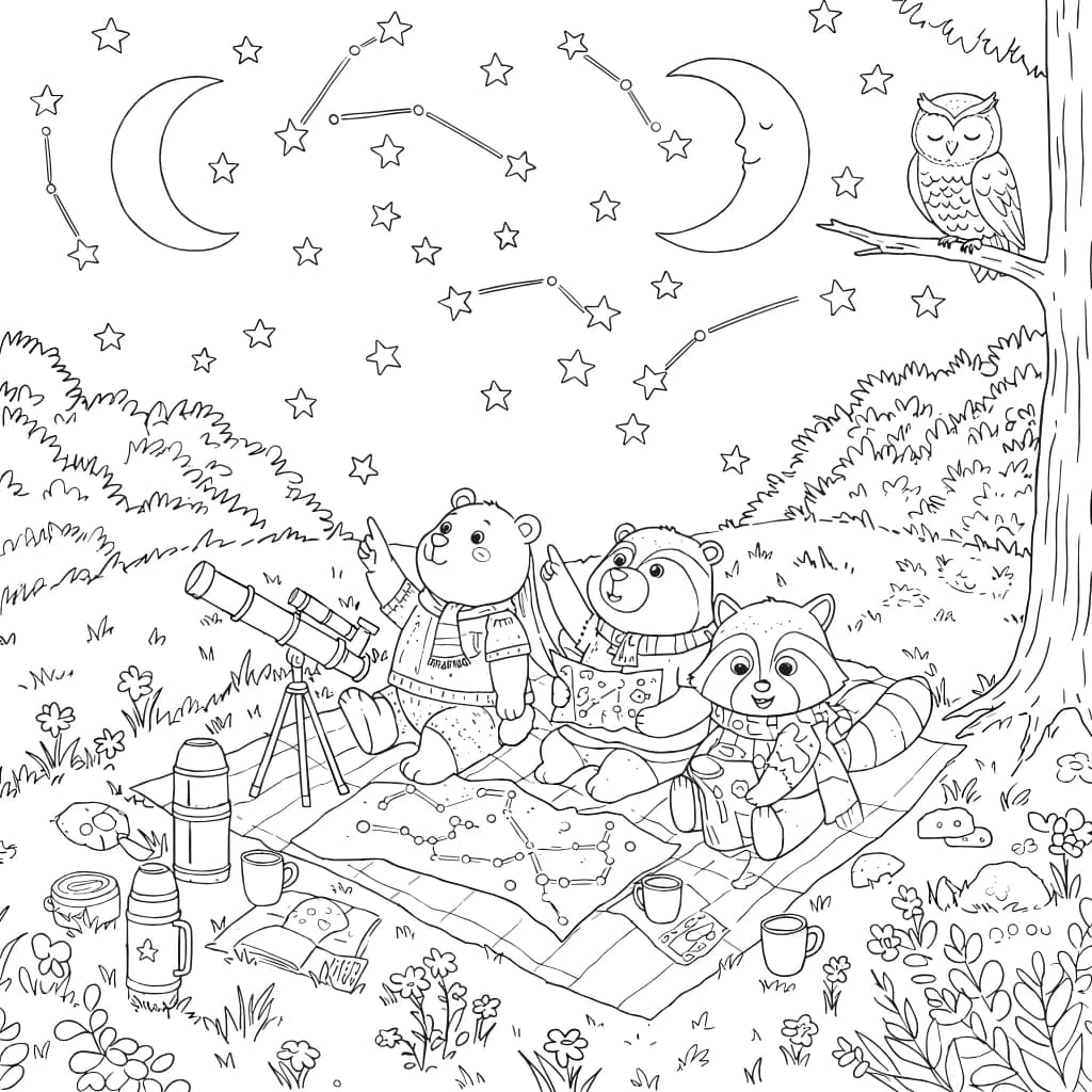 Desenhos de Cozy Friends para Imprimir e Colorir