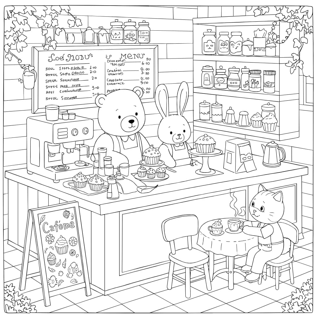 Desenhos de Cozy Friends para Imprimir e Colorir