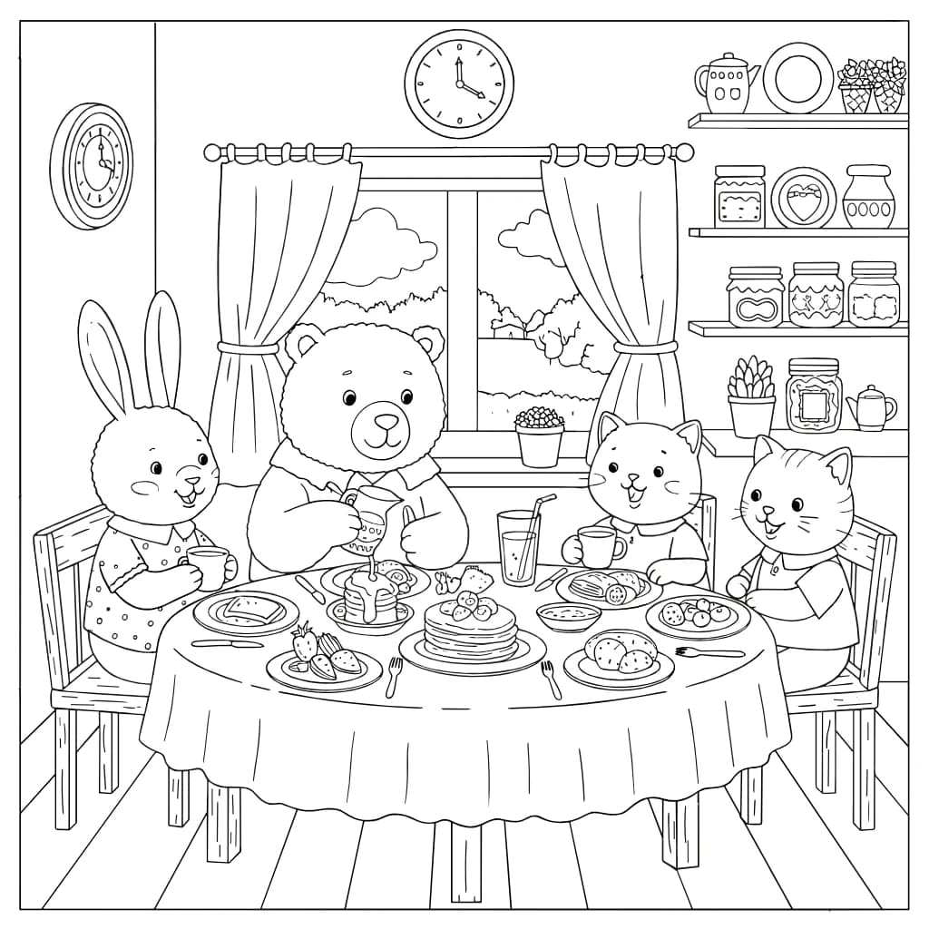 Desenhos de Cozy Friends para Imprimir e Colorir