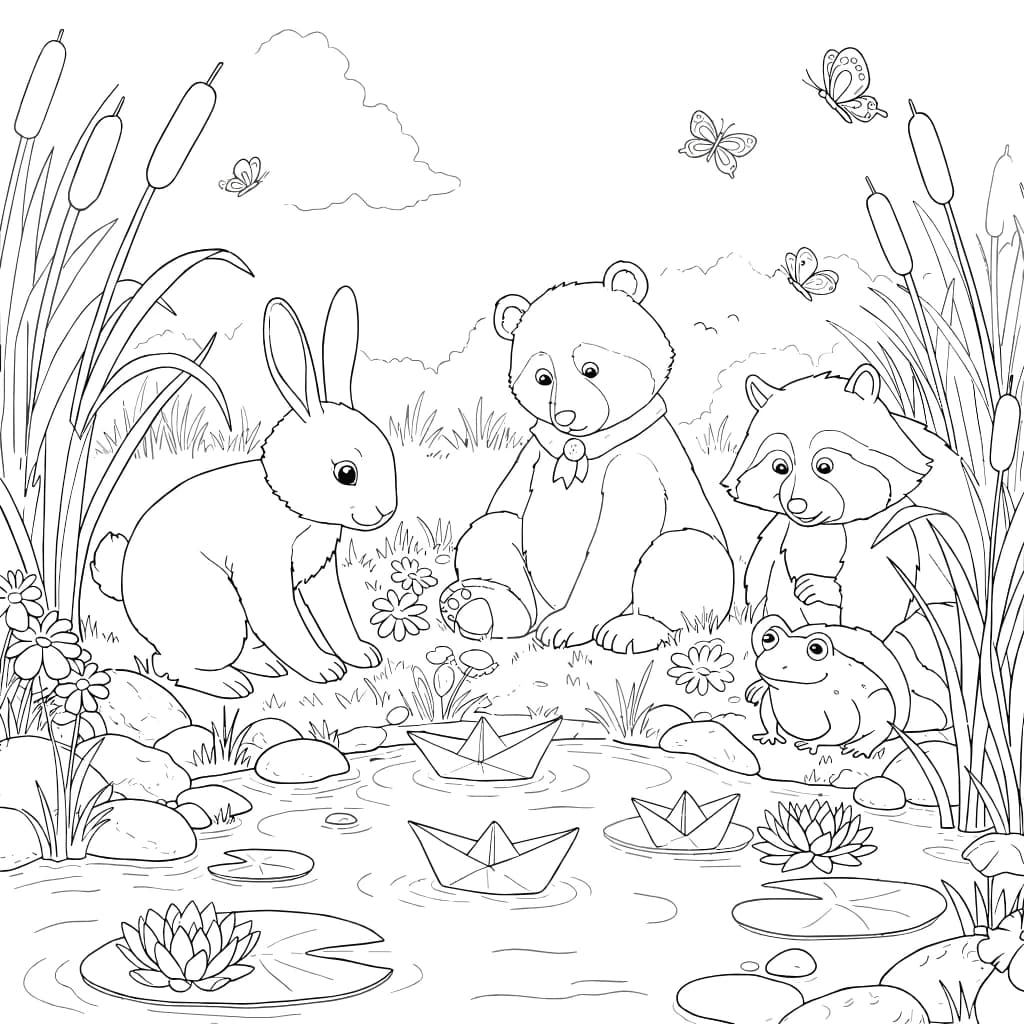 Desenhos de Cozy Friends para Imprimir e Colorir