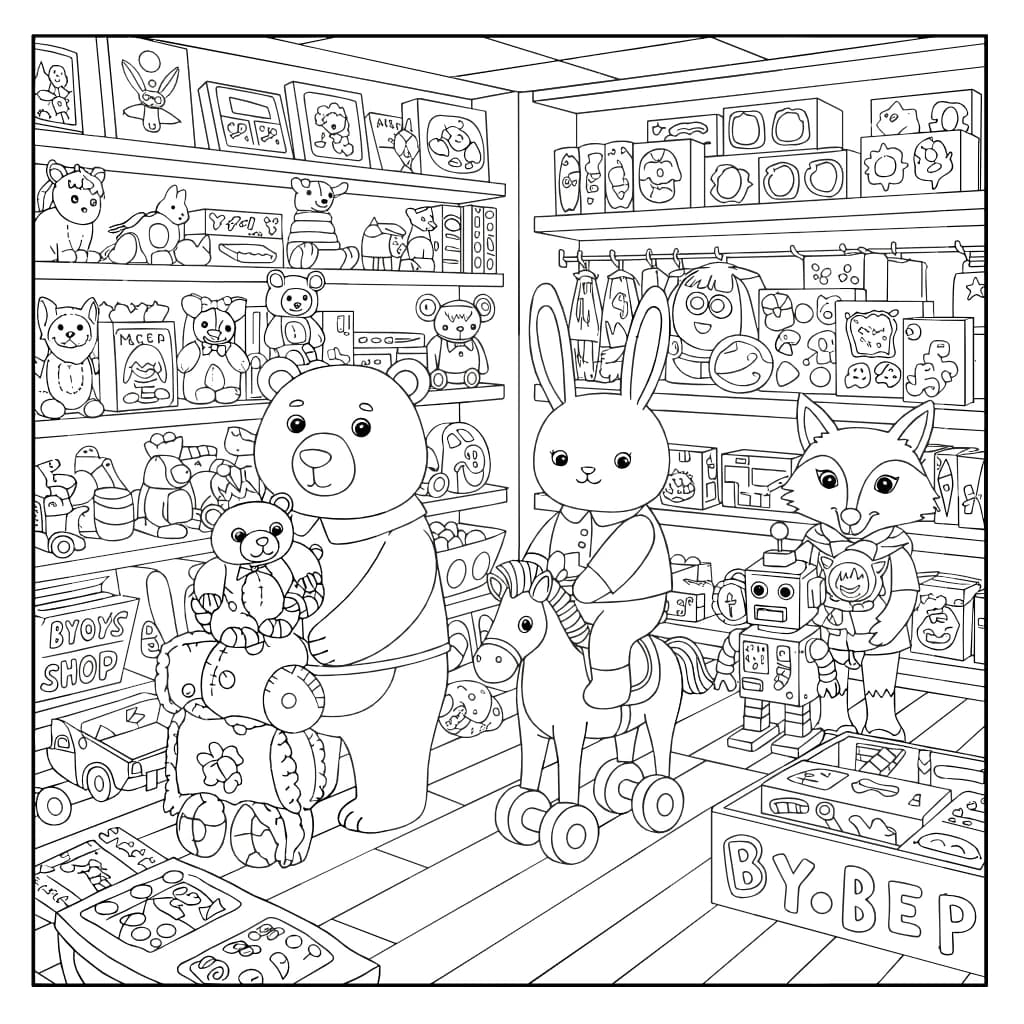 Desenhos de Cozy Friends para Imprimir e Colorir