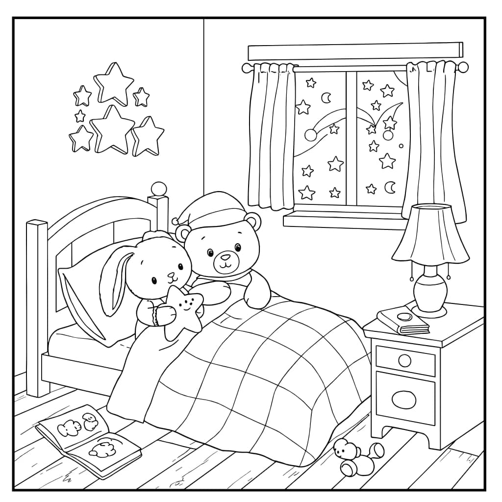 Desenhos de Cozy Friends para Imprimir e Colorir