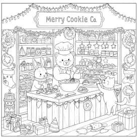 Desenho para Colorir Cozy Friends: Seja Gentil com seus Amigos Desenhos de Cozy Friends para Imprimir e Colorir