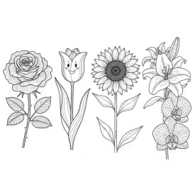 Desenhos de Flores para Colorir – Imprima e Divirta-se