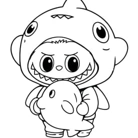 Desenhos de Labubu para Imprimir e Colorir