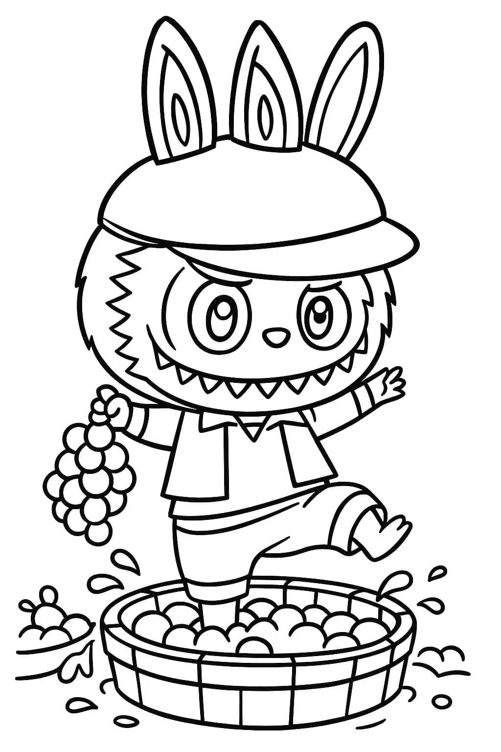Desenhos de Labubu para Imprimir e Colorir