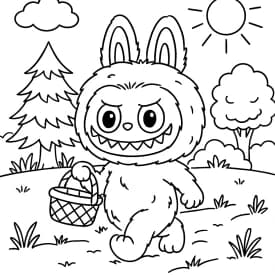 Desenhos de Labubu para Imprimir e Colorir