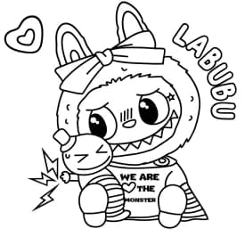 Desenhos de Labubu para Imprimir e Colorir