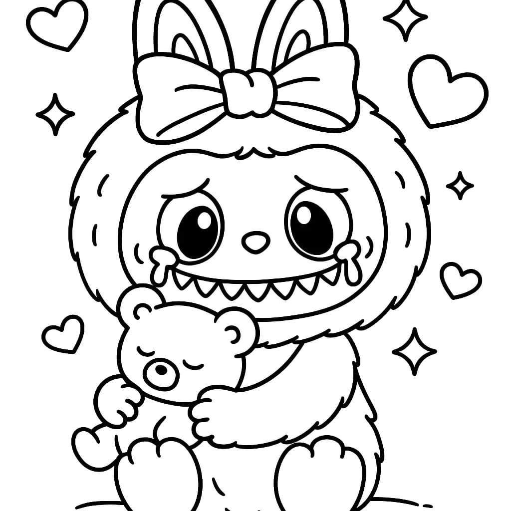 Desenhos de Labubu para Imprimir e Colorir