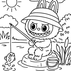 Desenhos de Labubu para Imprimir e Colorir