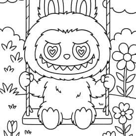 Desenhos de Labubu para Imprimir e Colorir