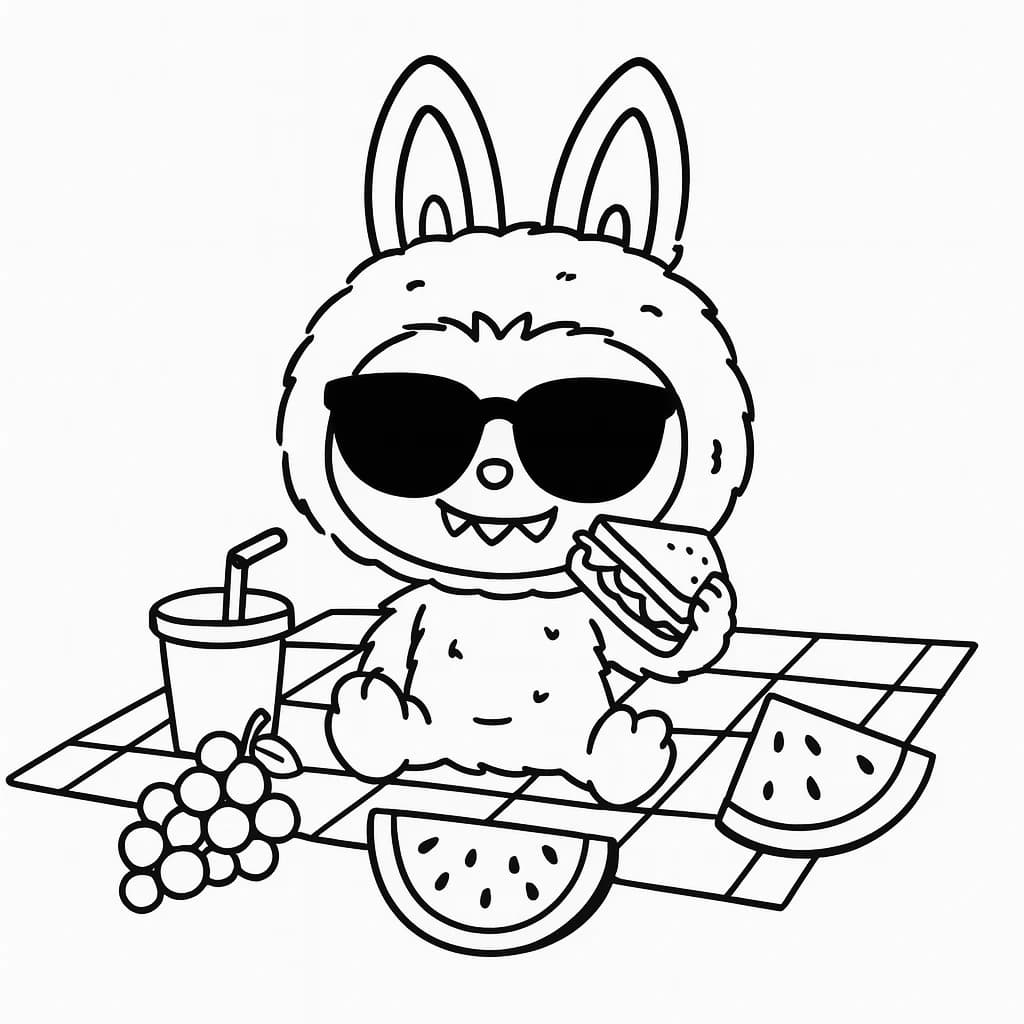 Desenhos de Labubu para Imprimir e Colorir