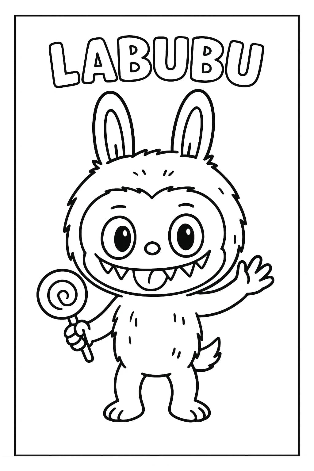 Desenhos de Labubu para Imprimir e Colorir