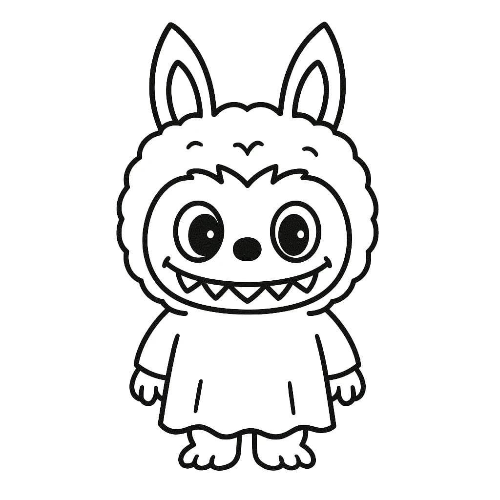 Desenhos de Labubu para Imprimir e Colorir