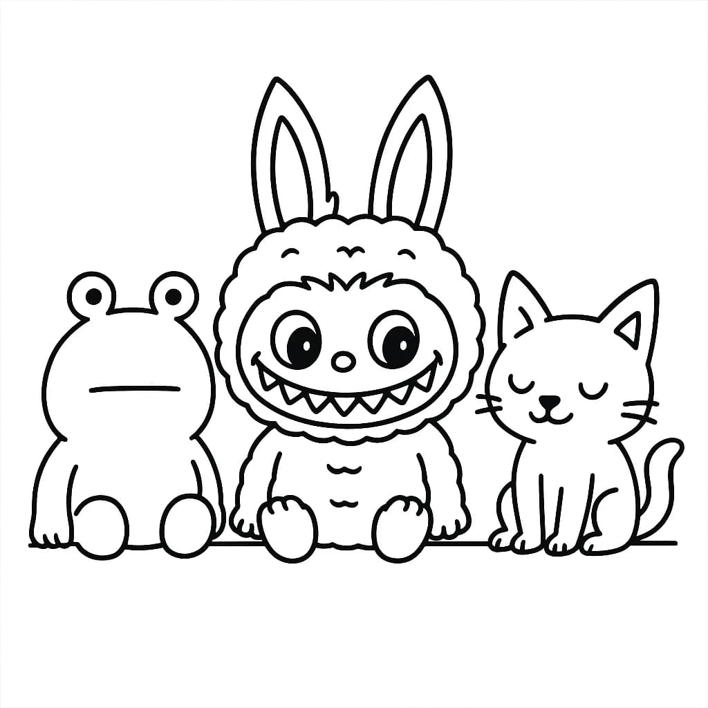 Desenhos de Labubu para Imprimir e Colorir