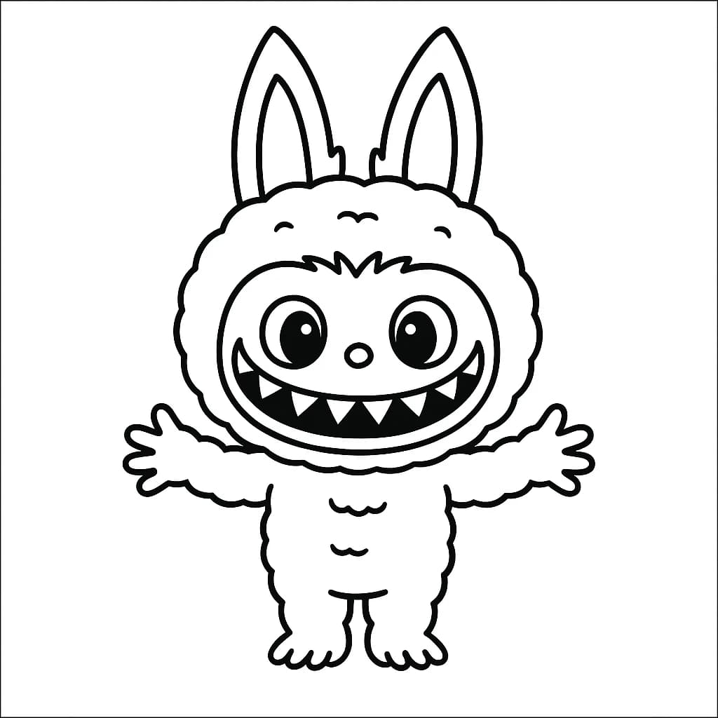 Desenhos de Labubu para Imprimir e Colorir