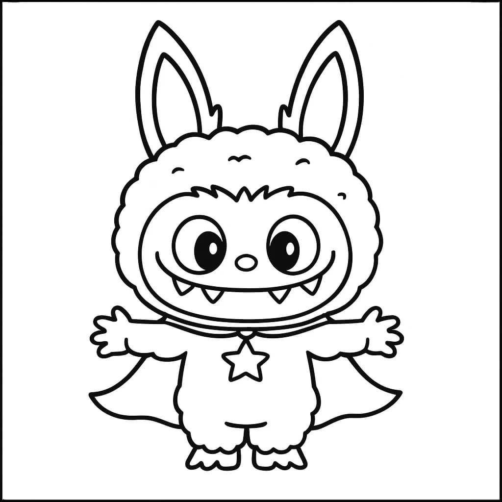 Desenhos de Labubu para Imprimir e Colorir