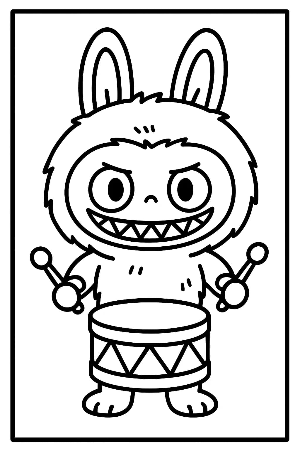 Desenhos de Labubu para Imprimir e Colorir