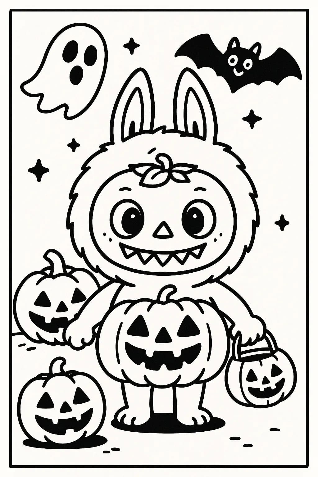 Desenhos de Labubu para Imprimir e Colorir