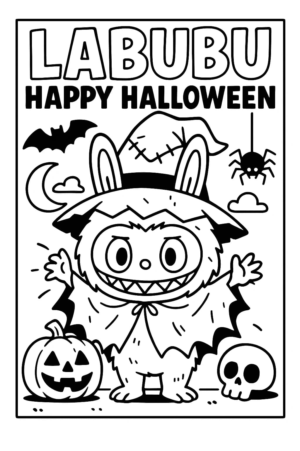 Desenhos de Labubu para Imprimir e Colorir