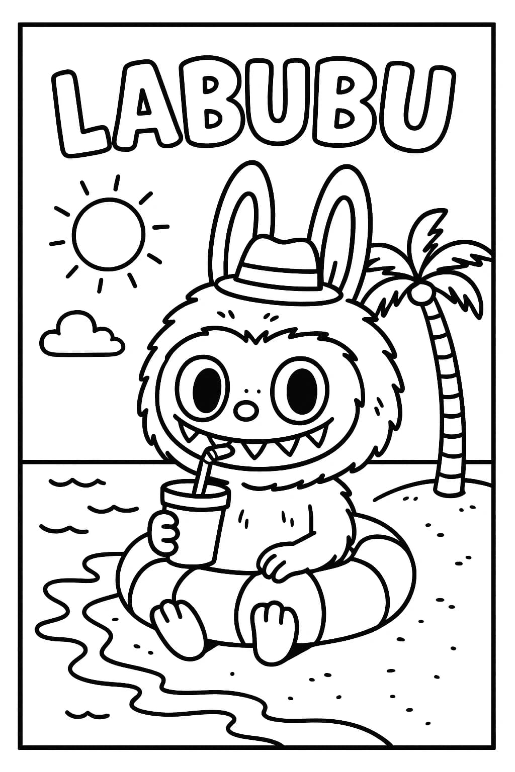 Desenhos de Labubu para Imprimir e Colorir