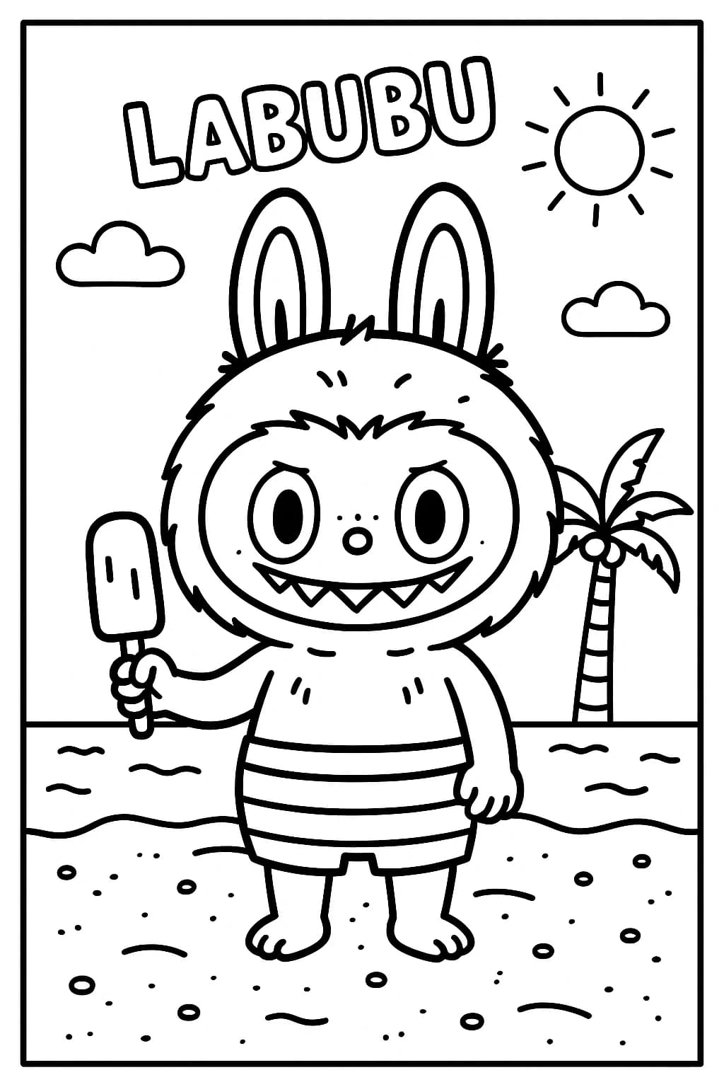 Desenhos de Labubu para Imprimir e Colorir