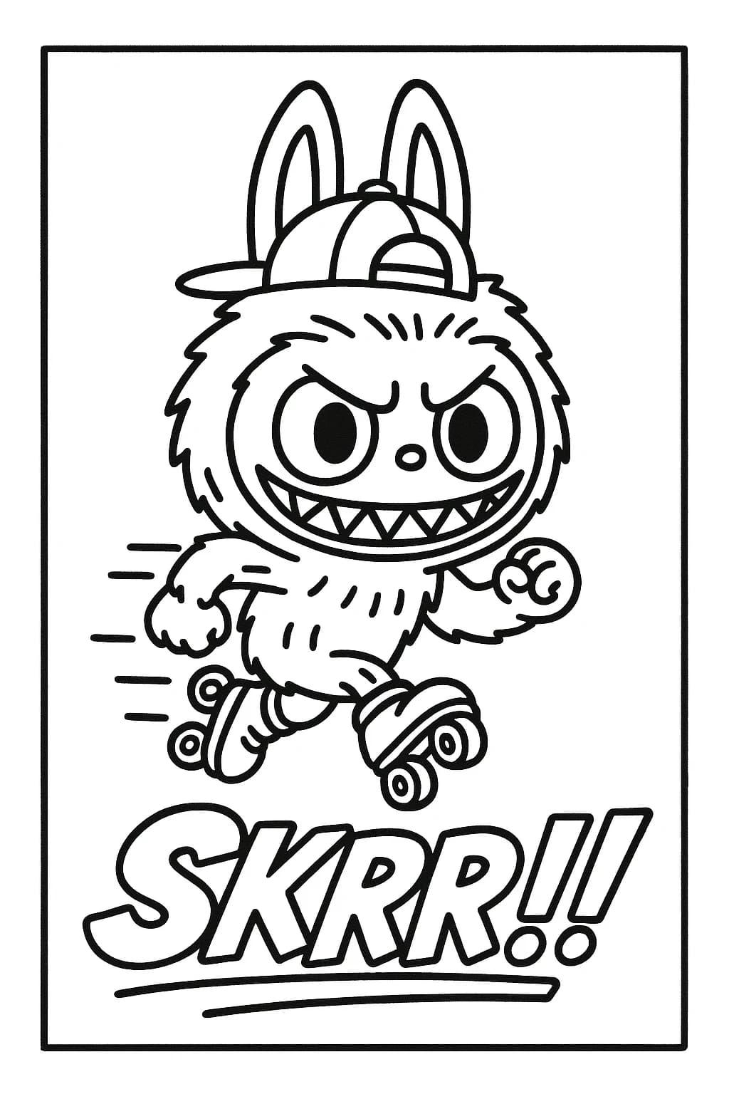 Desenhos de Labubu para Imprimir e Colorir