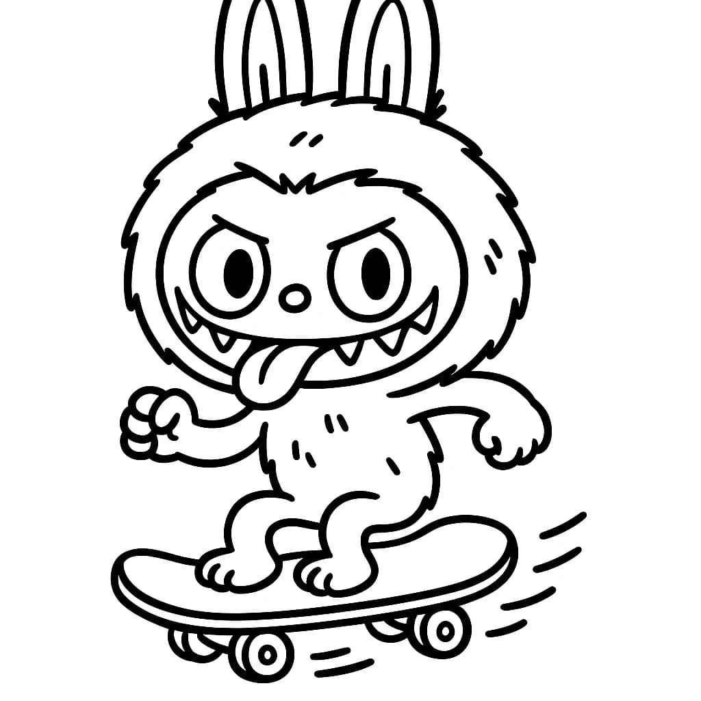 Desenhos de Labubu para Imprimir e Colorir