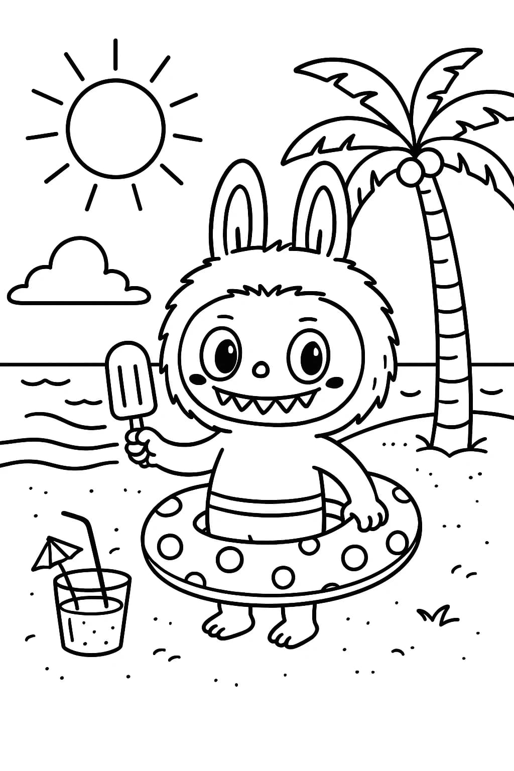 Desenhos de Labubu para Imprimir e Colorir