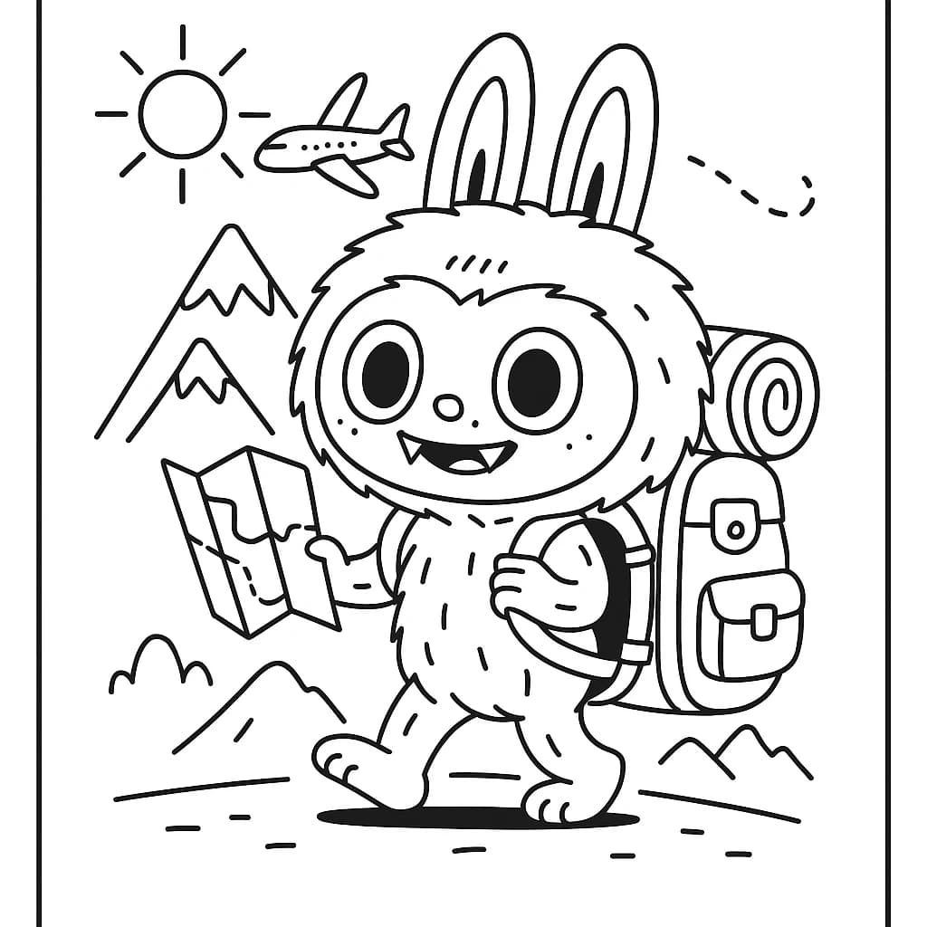 Desenhos de Labubu para Imprimir e Colorir