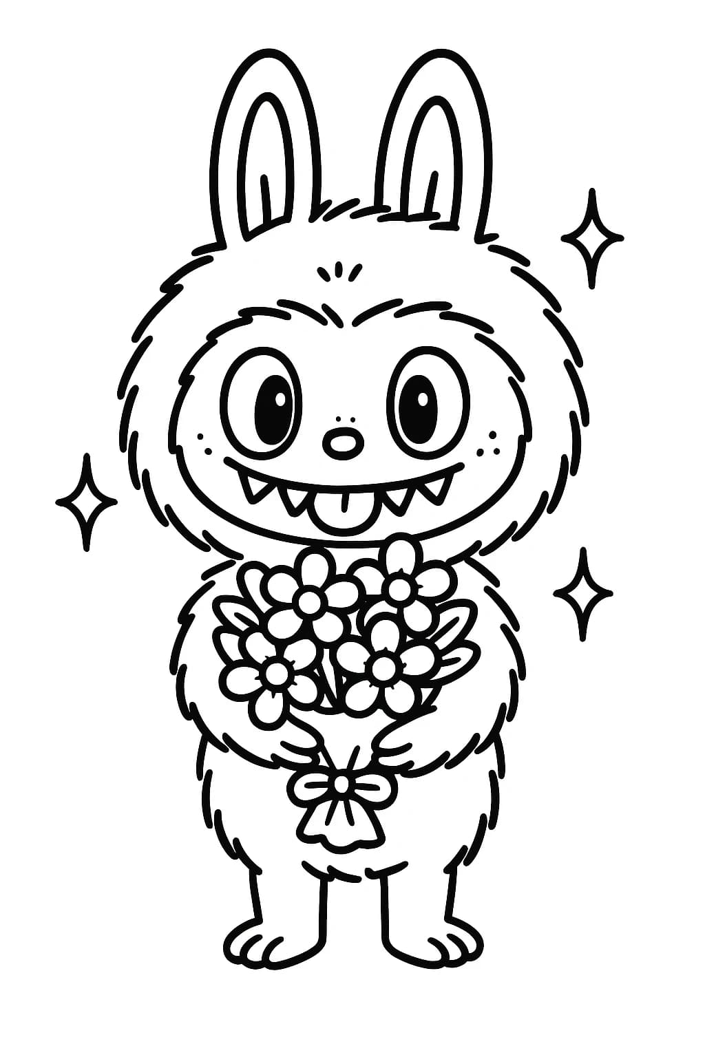Desenhos de Labubu para Imprimir e Colorir