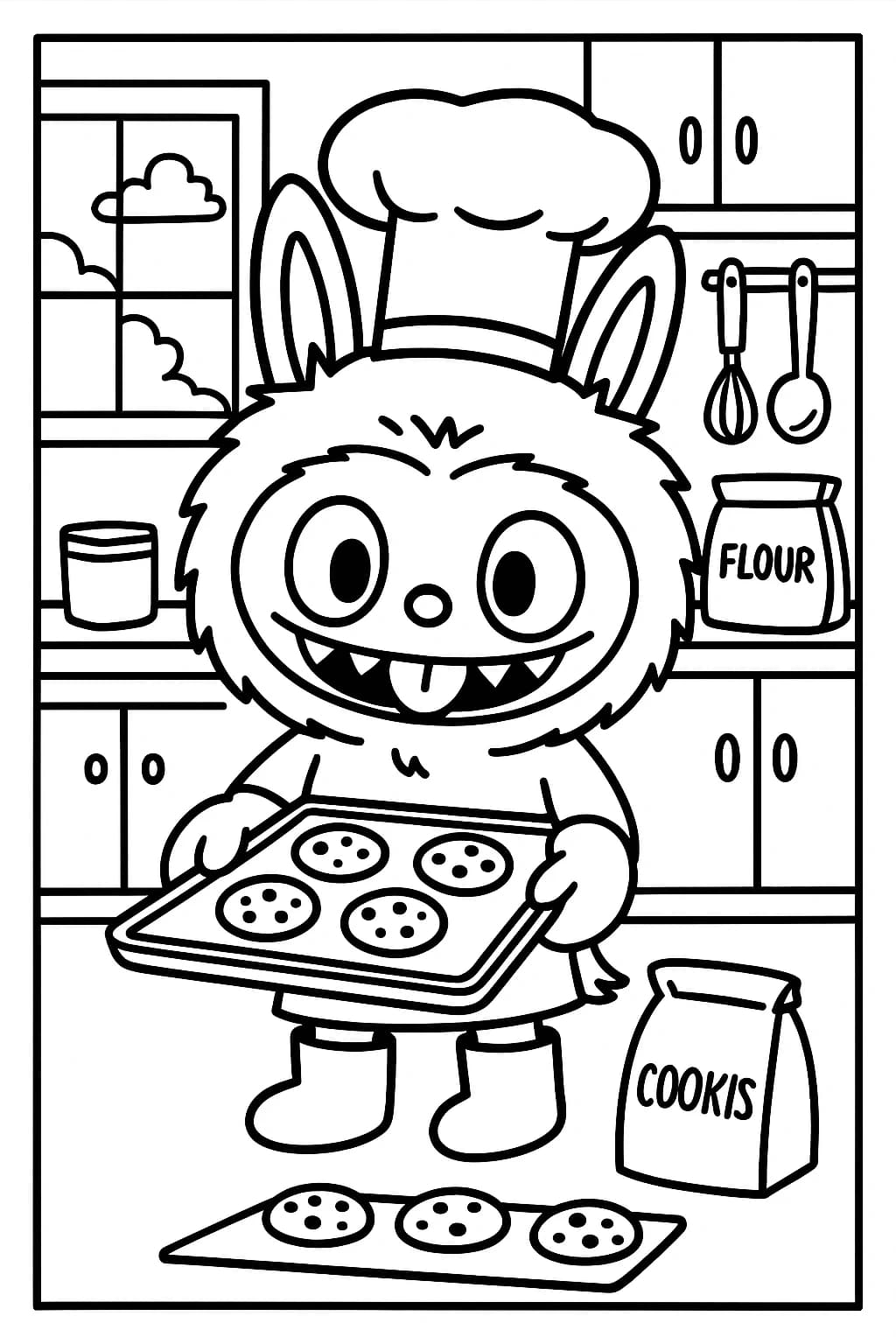 Desenhos de Labubu para Imprimir e Colorir