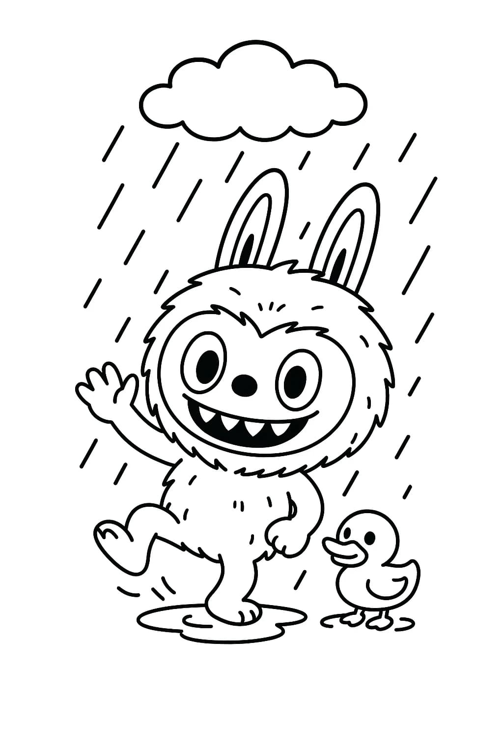 Desenhos de Labubu para Imprimir e Colorir