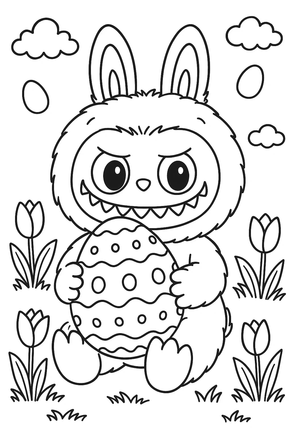 Desenhos de Labubu para Imprimir e Colorir