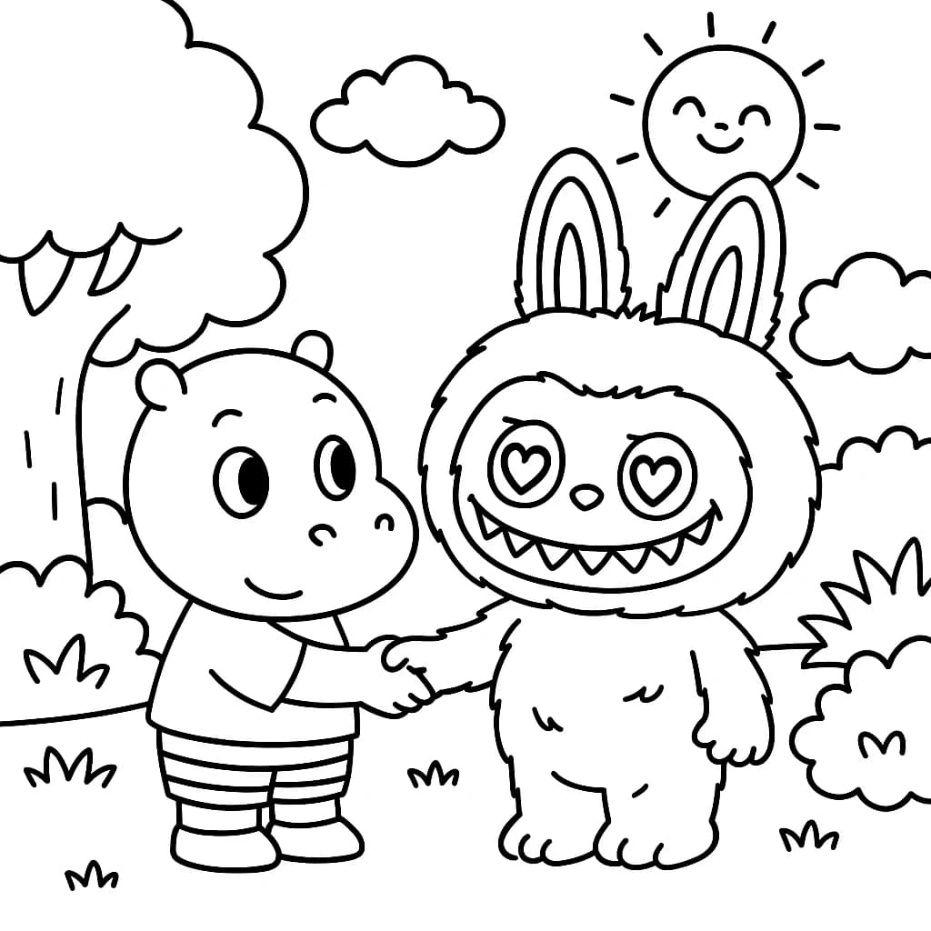 Desenhos de Labubu para Imprimir e Colorir