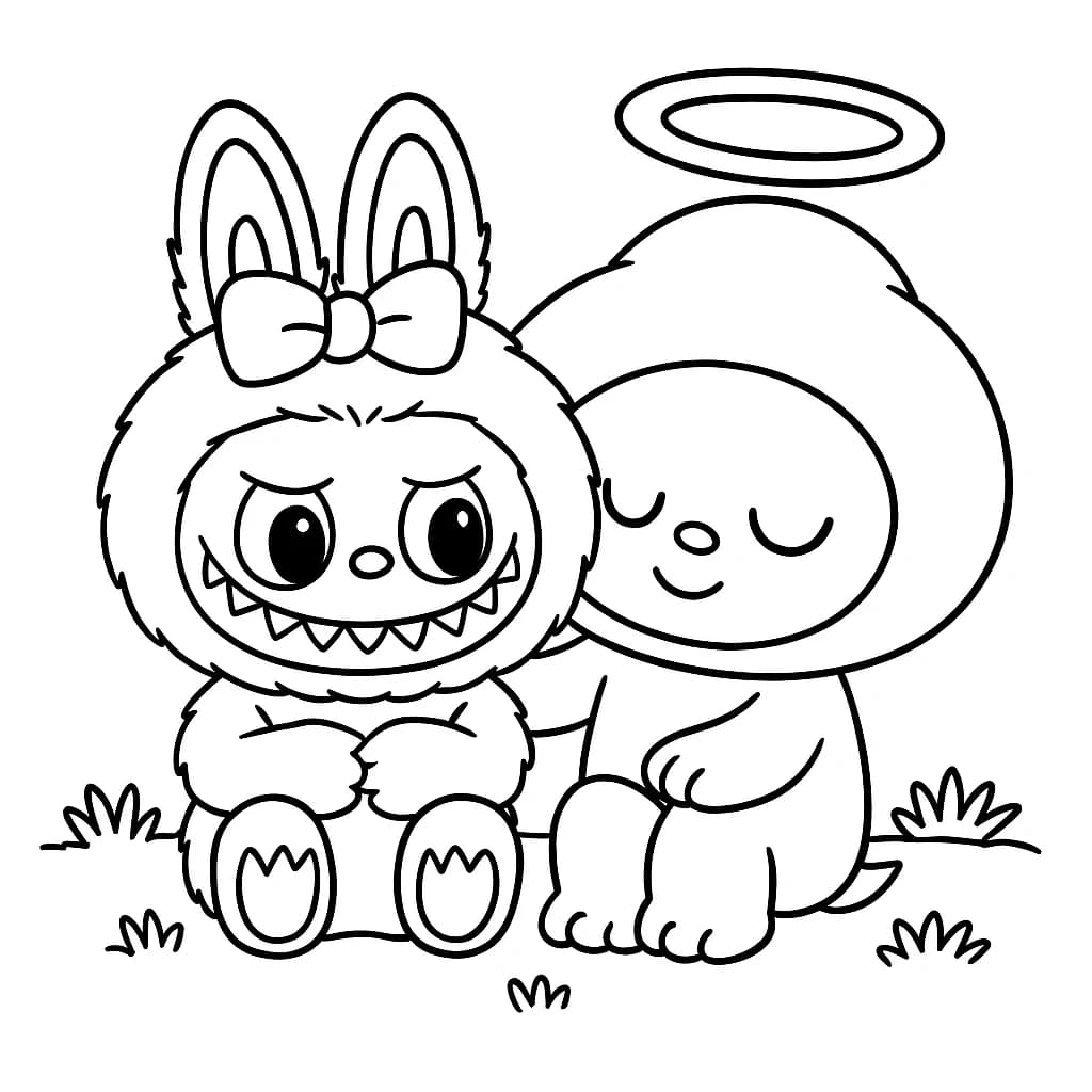 Desenhos de Labubu para Imprimir e Colorir
