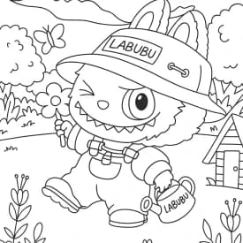 Desenhos de Labubu para Imprimir e Colorir