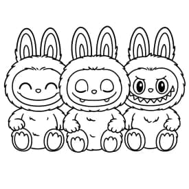 Desenhos de Labubu para Imprimir e Colorir