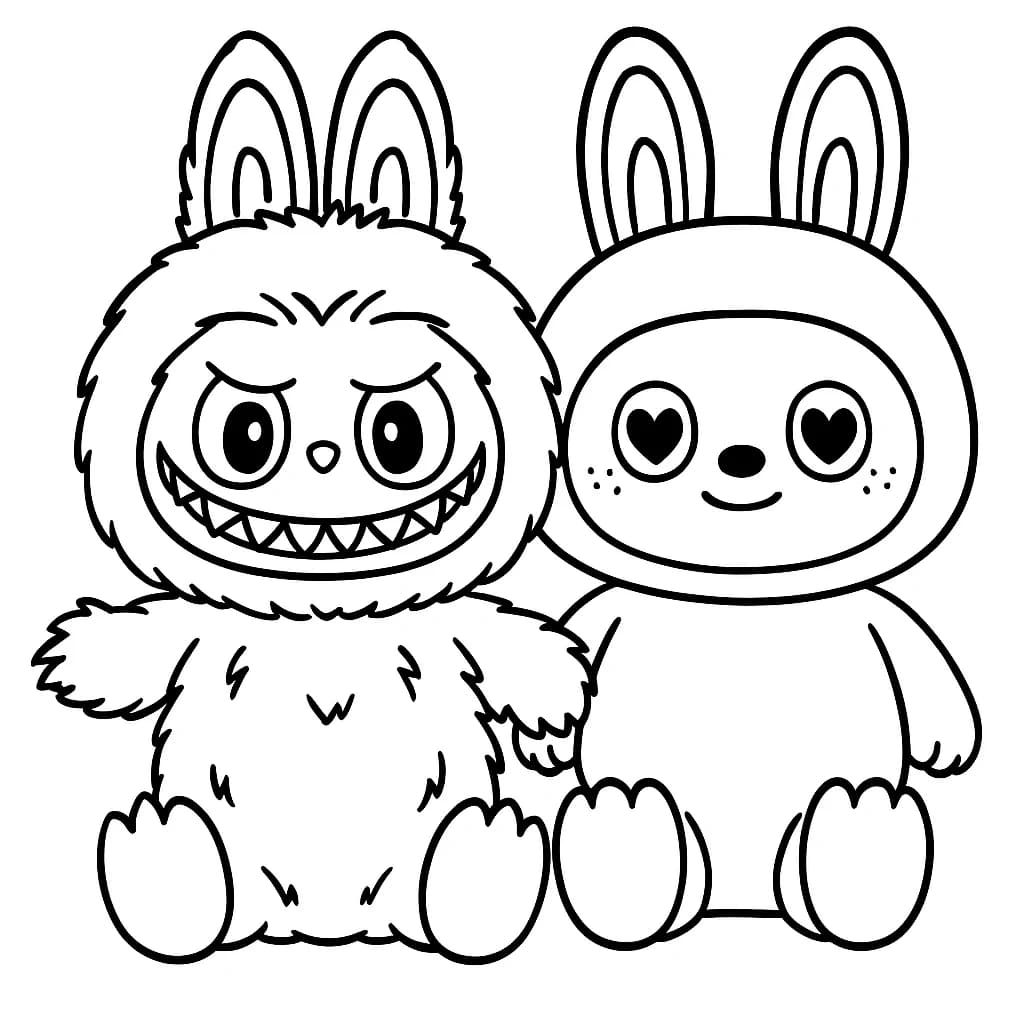 Desenhos de Labubu para Imprimir e Colorir