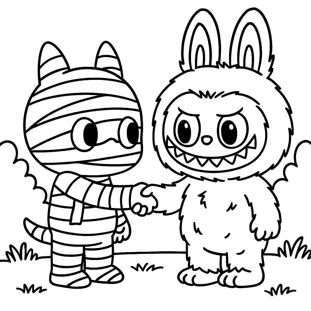 Desenhos de Labubu para Imprimir e Colorir