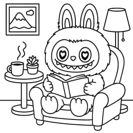 Desenhos de Labubu para Imprimir e Colorir