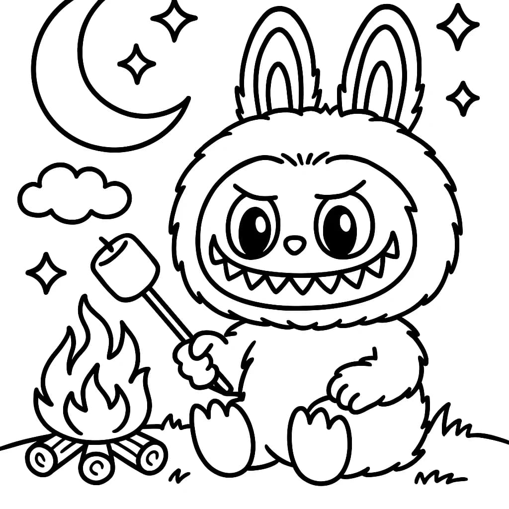 Desenhos de Labubu para Imprimir e Colorir