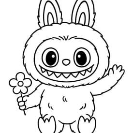 Desenhos de Labubu para Imprimir e Colorir