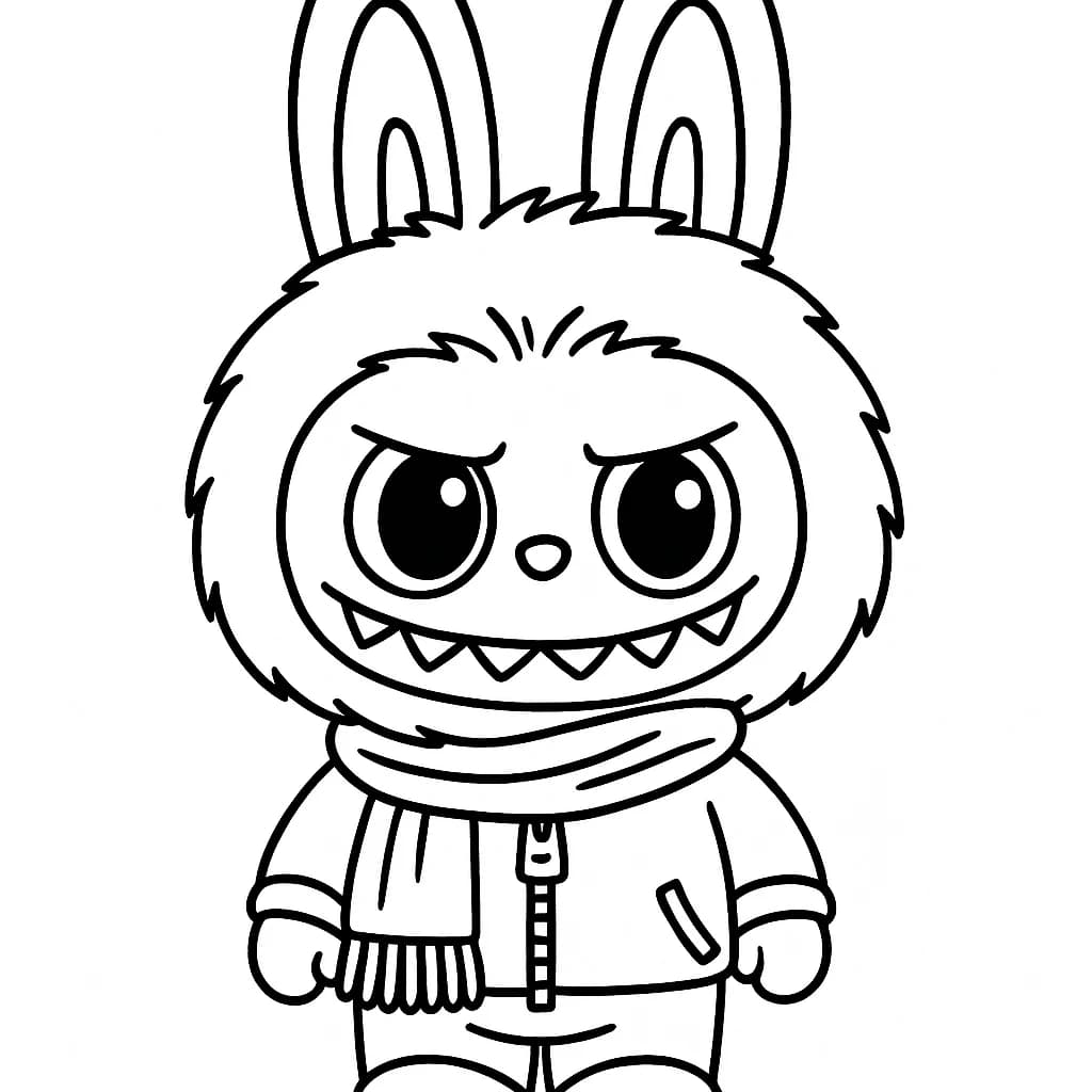Desenhos de Labubu para Imprimir e Colorir