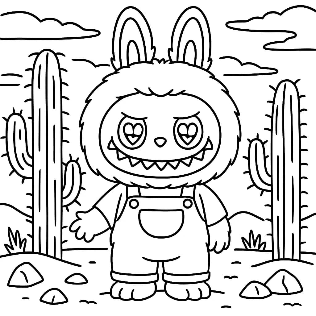 Desenhos de Labubu para Imprimir e Colorir
