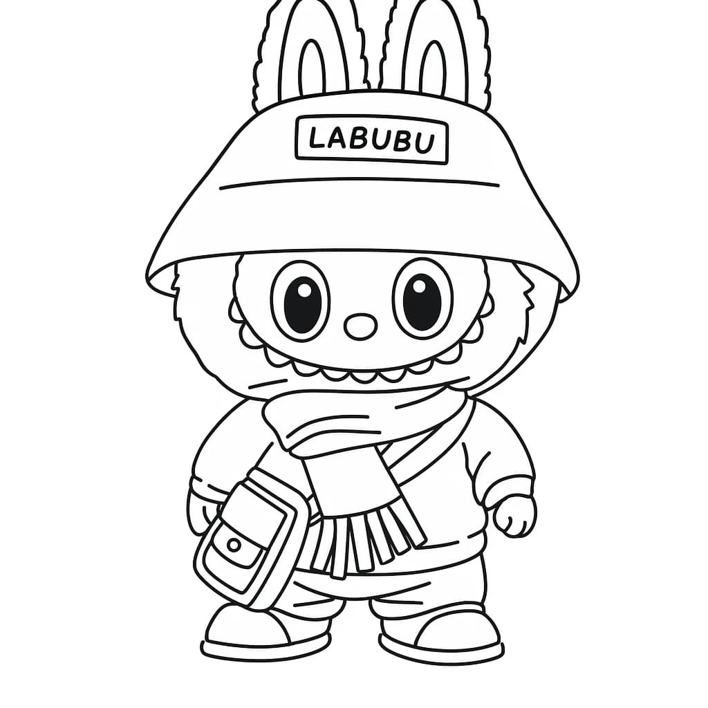 Desenhos de Labubu para Imprimir e Colorir